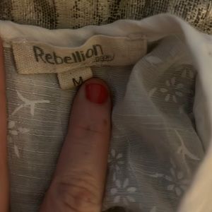 Rebellion short sleeve see through shirt